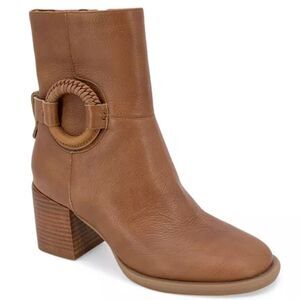 Gentle Souls by Kenneth Cole Holi Block Heel Bootie Leather Ankle Women Size 9